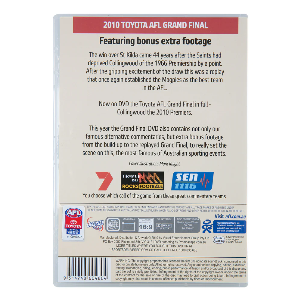 Collingwood 2010 Premiers Dvd - Image 2