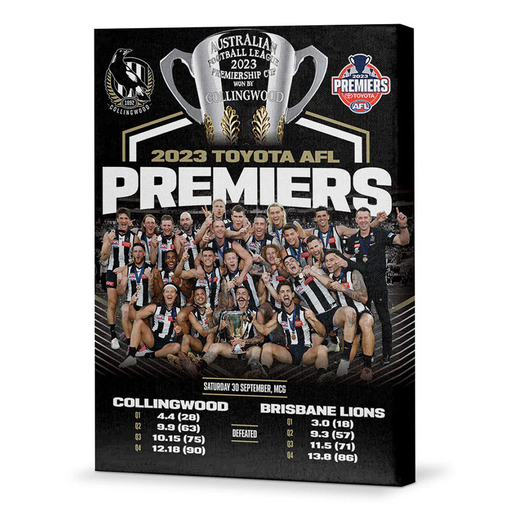 Collingwood 2023 Premiers Canvas Team Photo