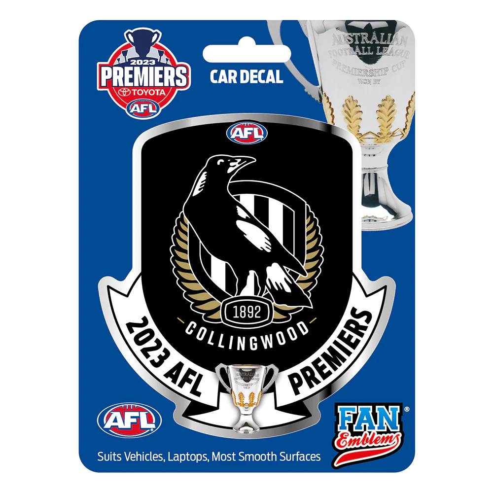 Collingwood 2023 Premiers Car Decal - Image 2
