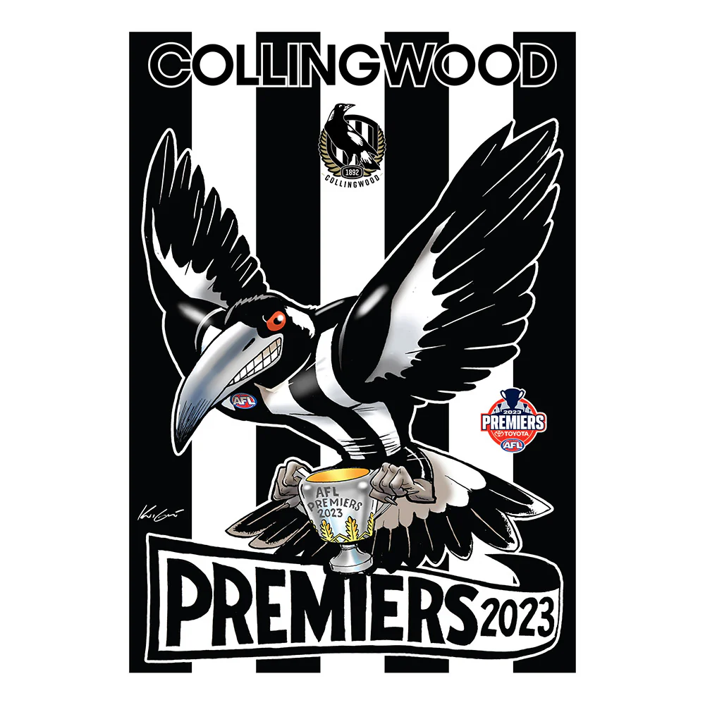 Collingwood 2023 Premiers Mark Knight A6 Sticker