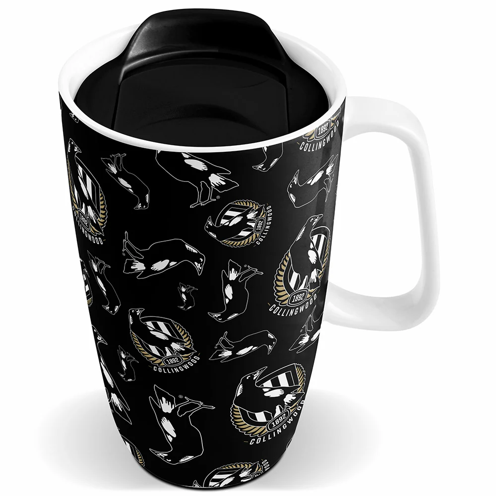 Collingwood Logo Ceramic Mug With Lid