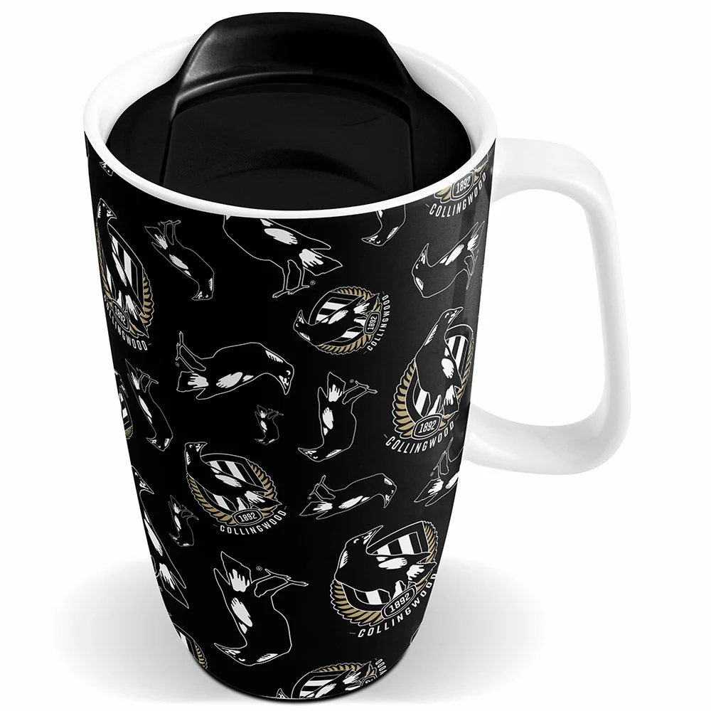Collingwood Logo Ceramic Mug With Lid - Image 2