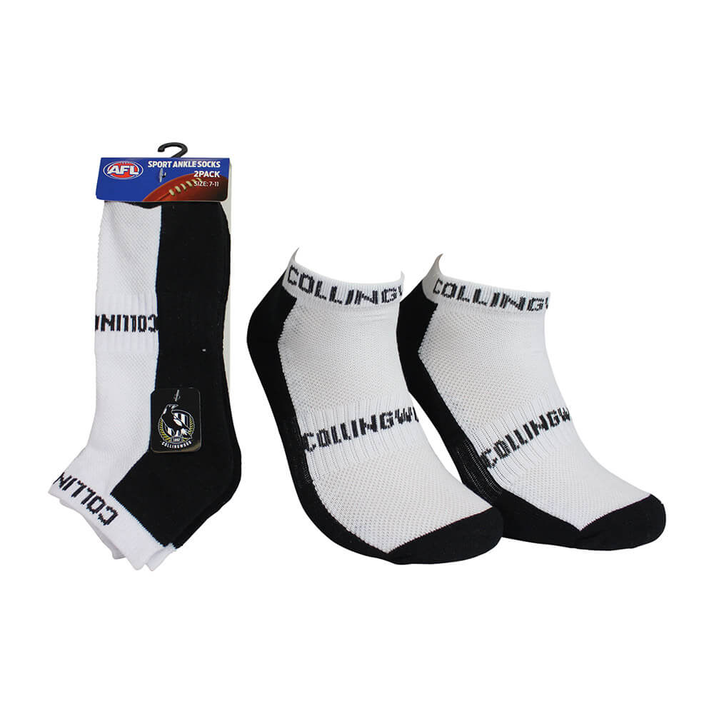 Collingwood Mens Ankle Socks - 2pk - Image 2