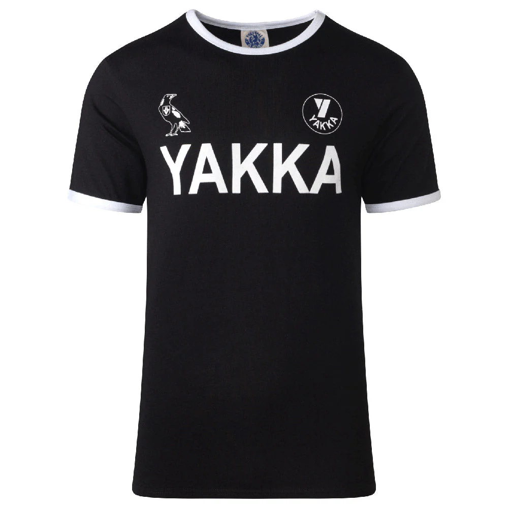 Collingwood Mens Black Throwback Tee - Image 3