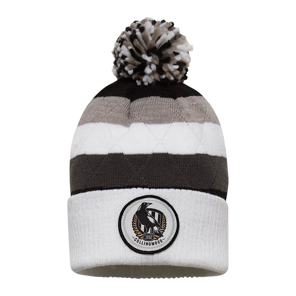 Collingwood Mens Supporter Beanie