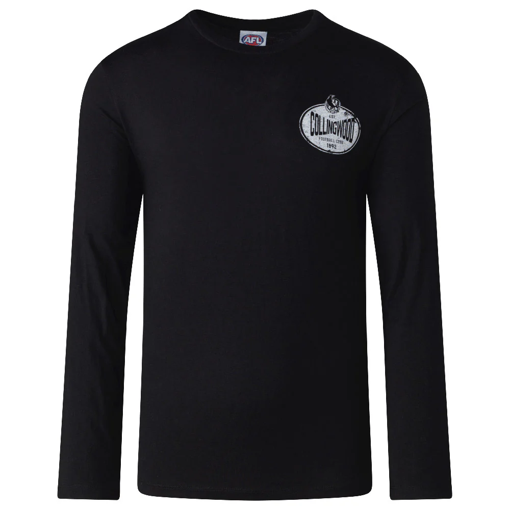 Collingwood Mens Supporter Long Sleeve Tee