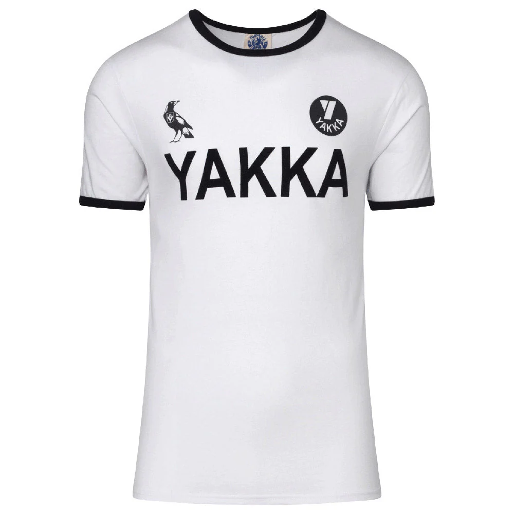 Collingwood Mens White Throwback Tee - Image 3