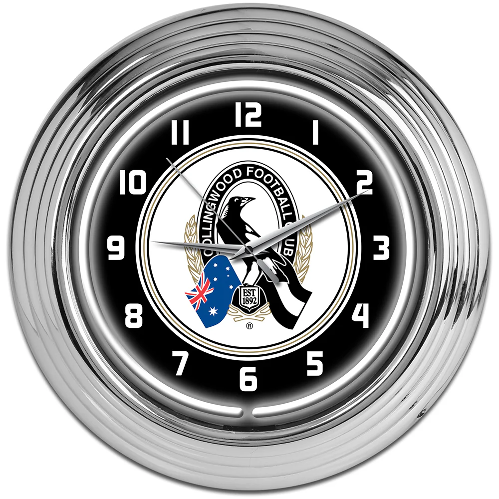 Collingwood Neon Clock