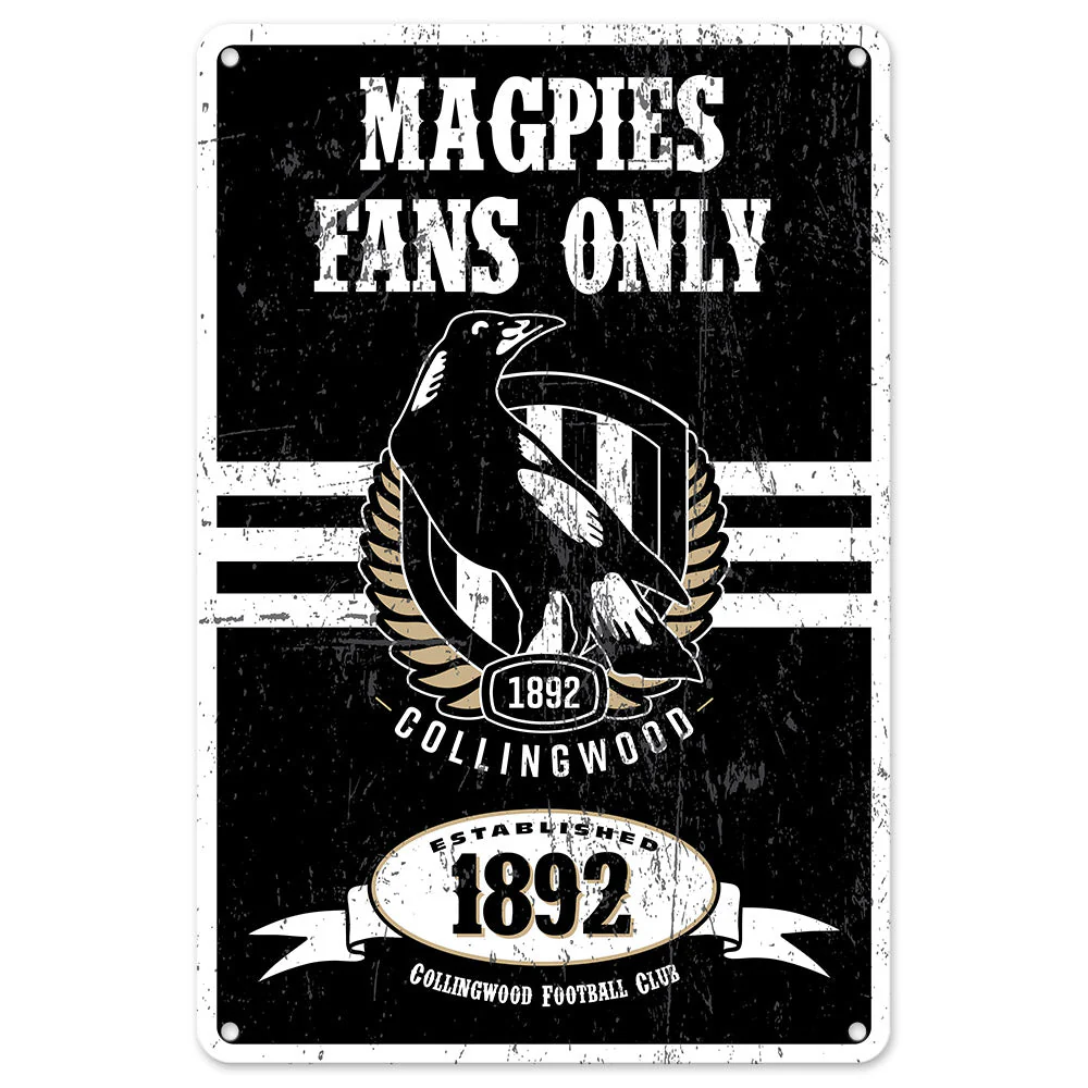Collingwood Retro Metal Sign - Image 2