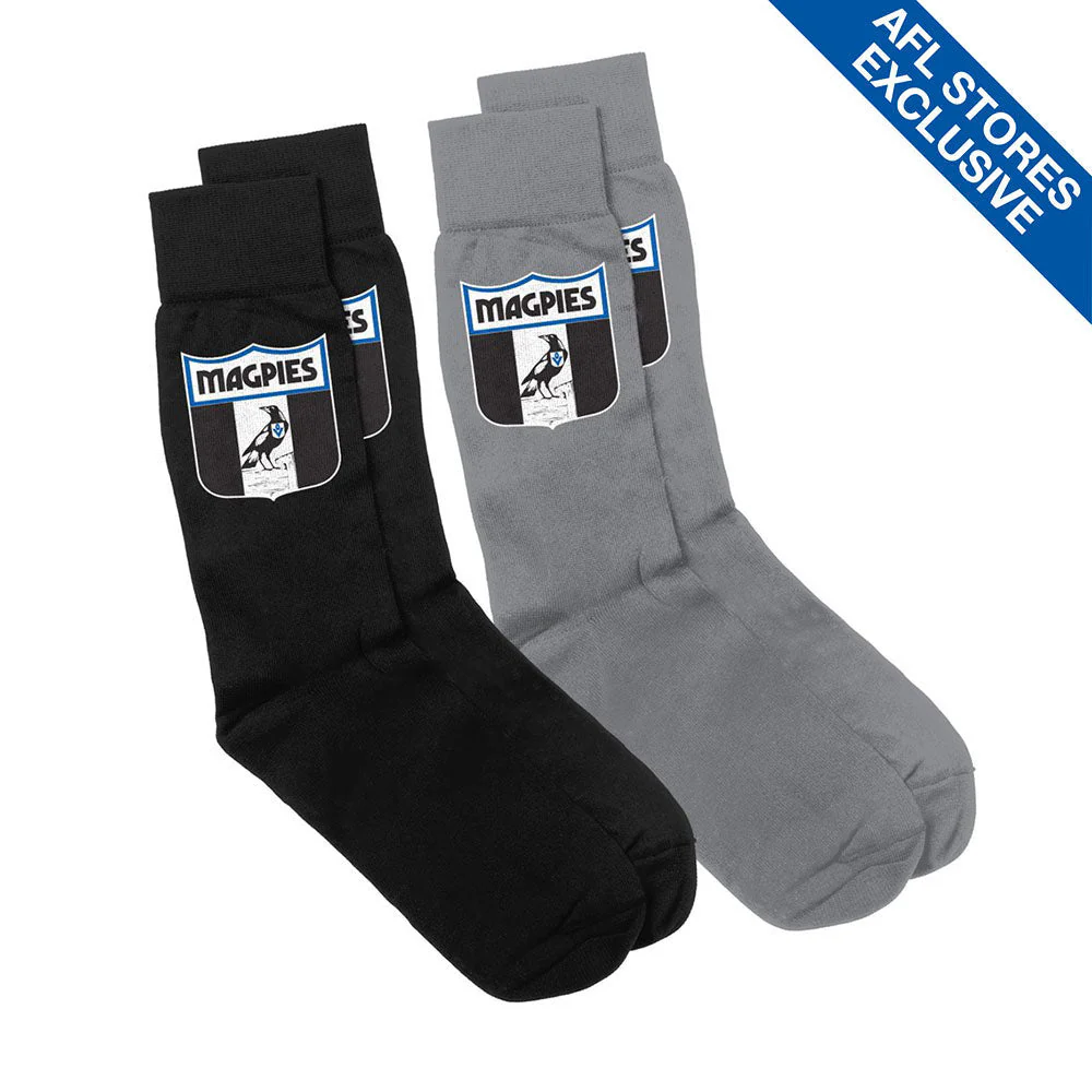 Collingwood Twin Pack Retro Socks - Image 2