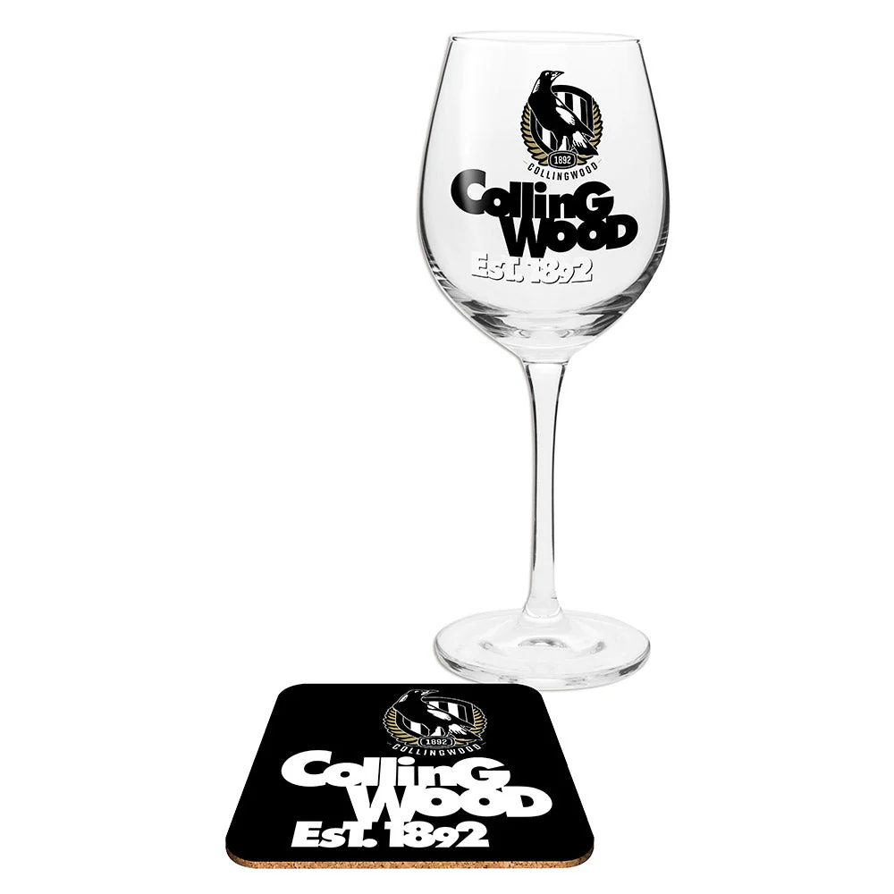 Collingwood Wine Glass And Coaster - Image 2