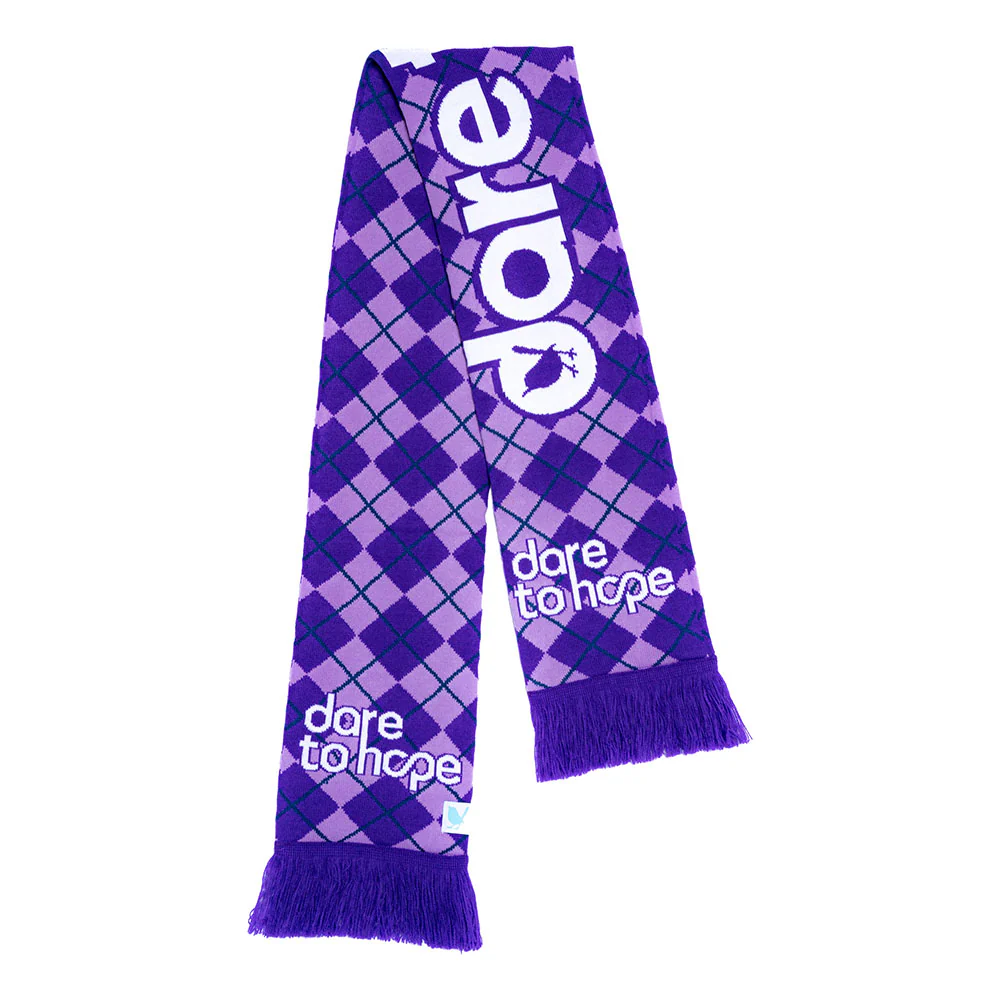 Dare To Hope Purple Harlequin Scarf
