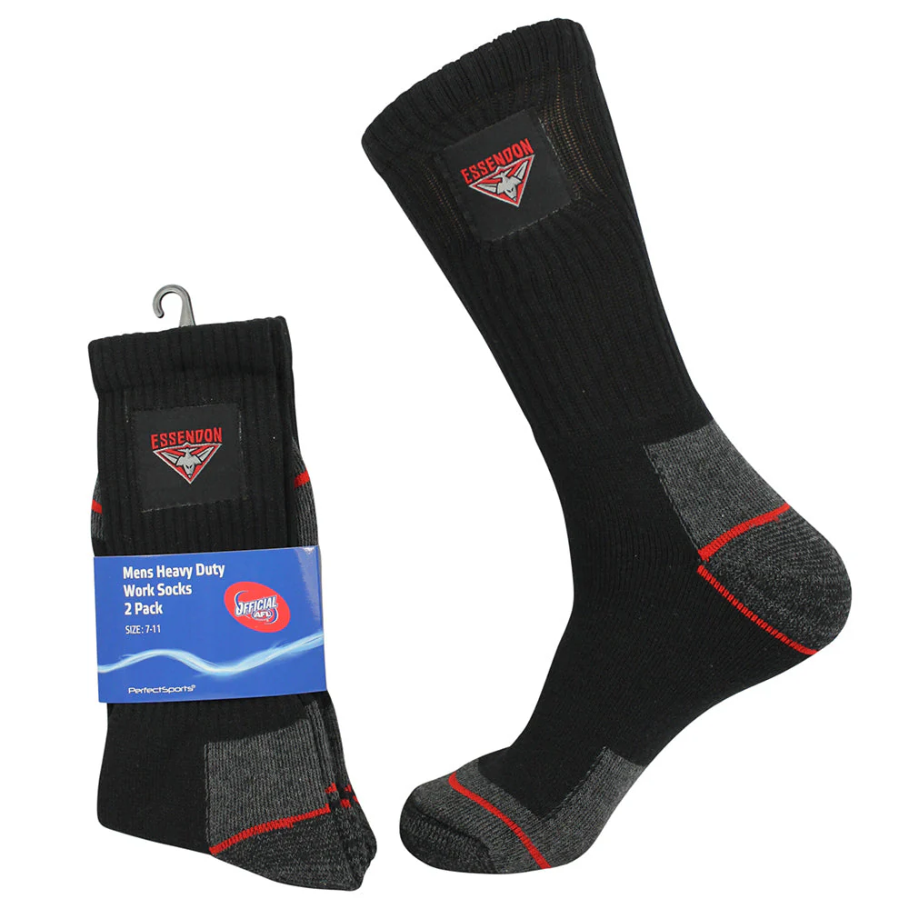 Essendon Black Work Socks 2-Pack - Image 2
