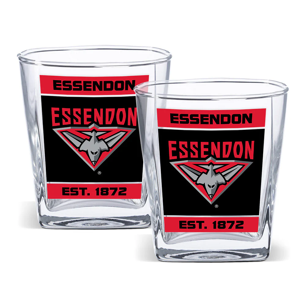Essendon Bombers 2 Pack Spirit Glass