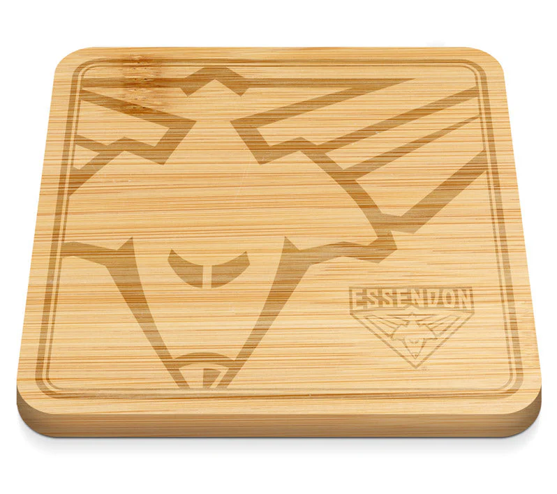 Essendon Bombers 35cm Square Bamboo Cheese Board