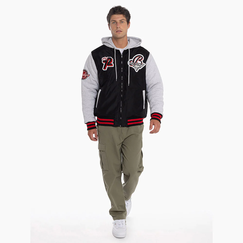 Essendon Bombers Adult Patchwork Bomber Jacket - Image 5