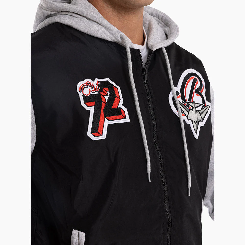 Essendon Bombers Adult Patchwork Bomber Jacket - Image 6