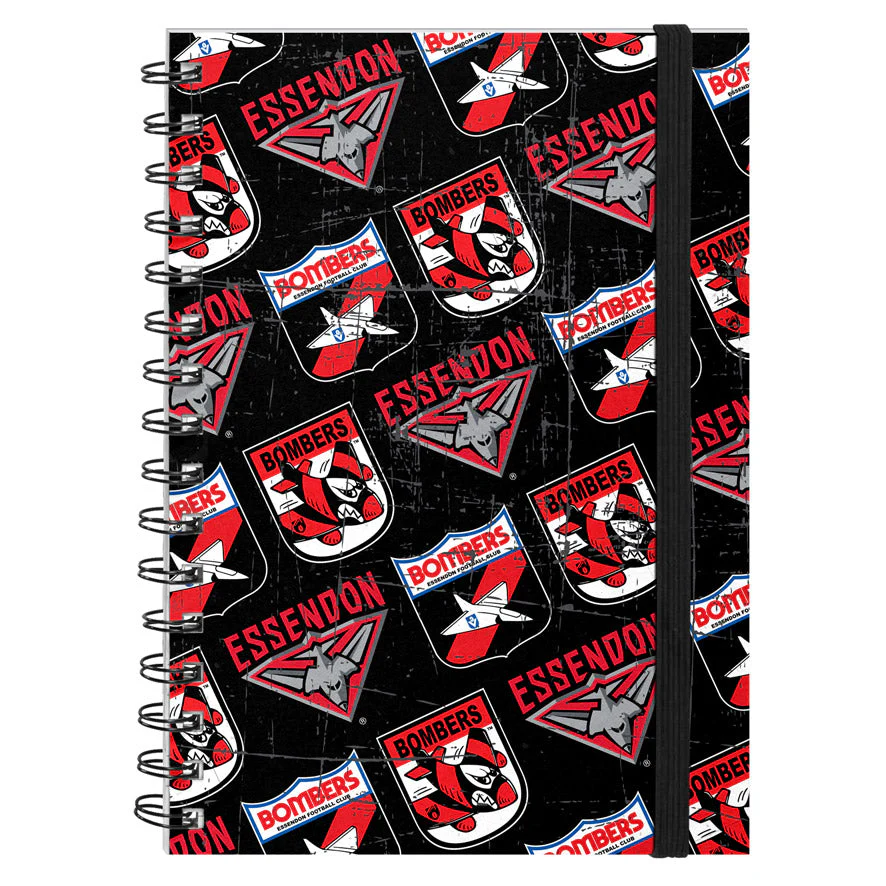 Essendon Bombers Hard Cover Notebook