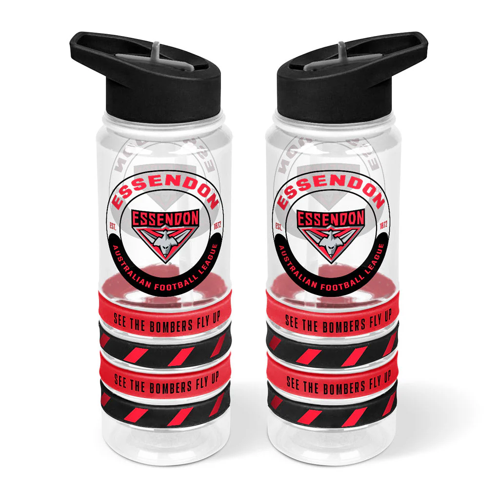 Essendon Bombers Quad Bands Tritan Drink Bottle