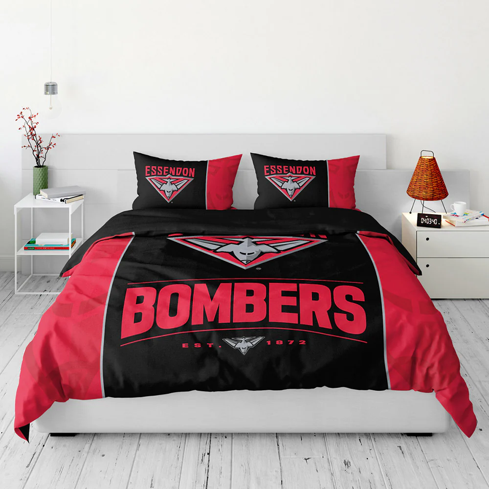 Essendon Bombers King Quilt Cover Set