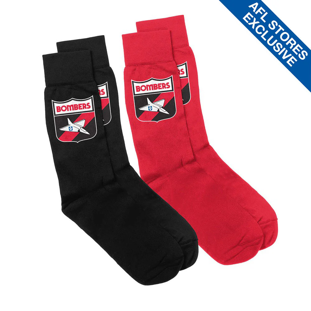Essendon Twin Pack Retro Socks