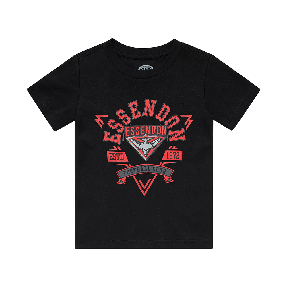 Essendon Kids Banner Tee Top