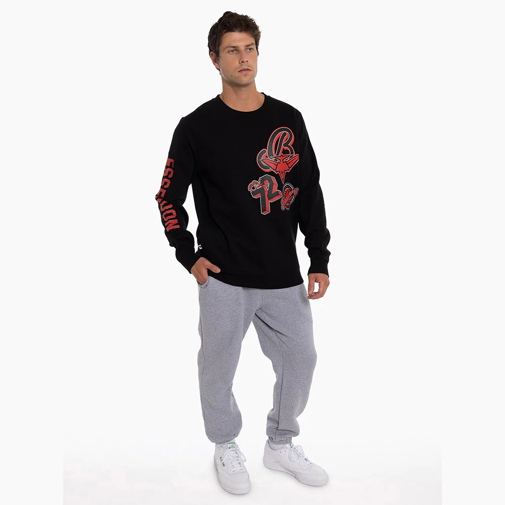 Essendon Bombers Mens Patchwork Crew Sweater - Image 5