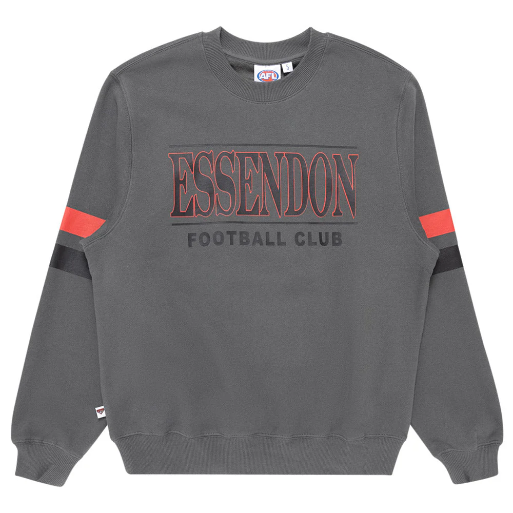 Essendon Bombers Womens Stripe Sleeve Crew - Image 5