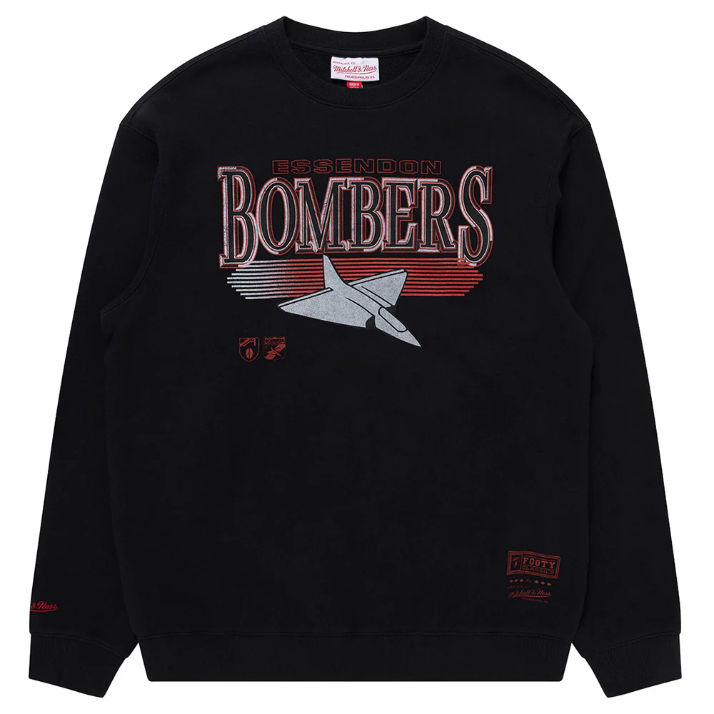 Essendon Bombers Mitchell & Ness Adults Underscore Crew Neck Sweater
