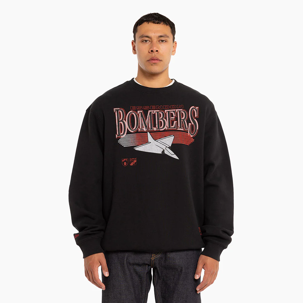 Essendon Bombers Mitchell & Ness Adults Underscore Crew Neck Sweater - Image 3