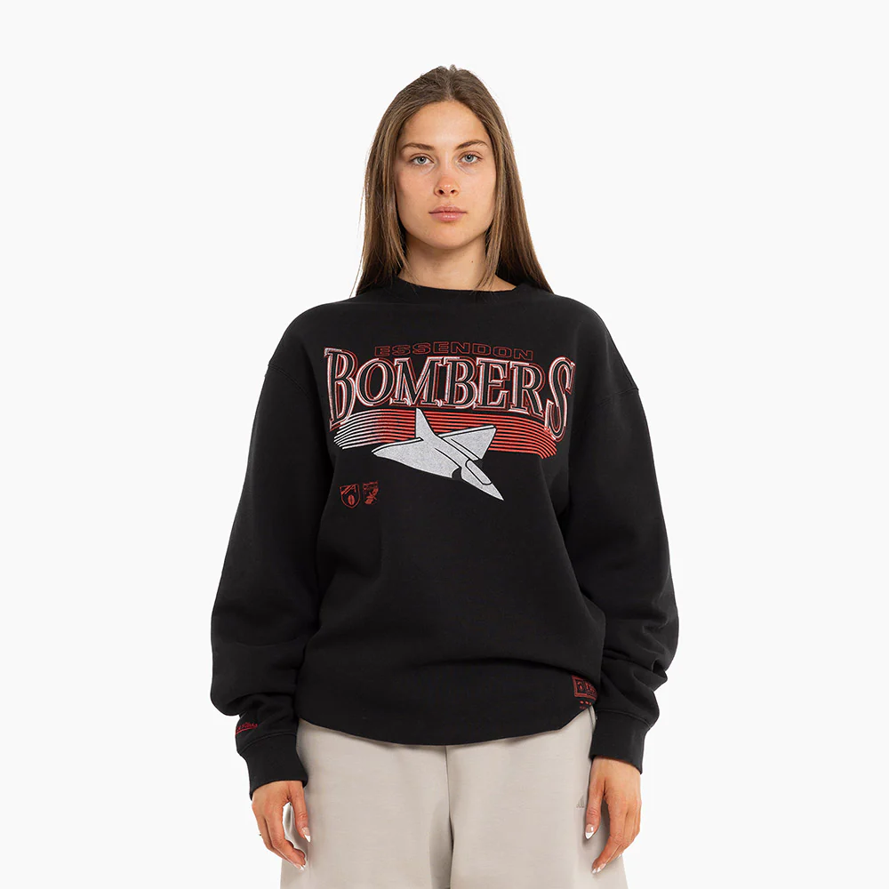 Essendon Bombers Mitchell & Ness Adults Underscore Crew Neck Sweater - Image 4