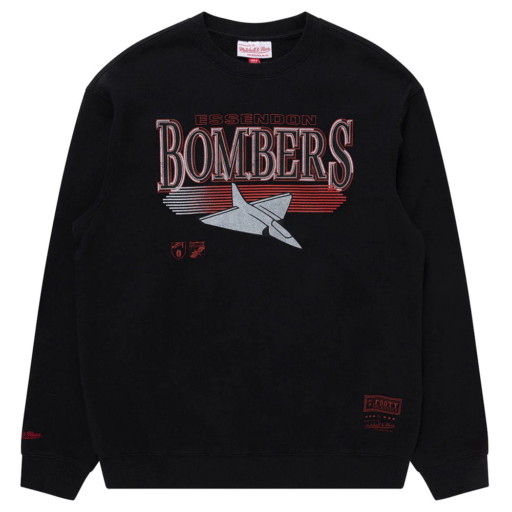 Essendon Bombers Mitchell & Ness Adults Underscore Crew Neck Sweater - Image 6