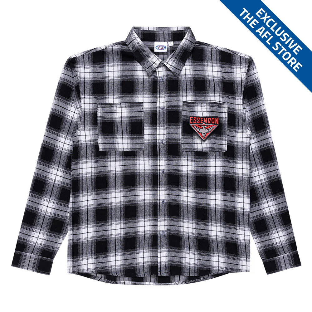 Essendon Mens Check Flannel Shirt