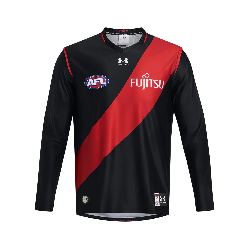Essendon Bombers 2024 Authentic Mens Long Sleeve Home Guernsey - Image 6