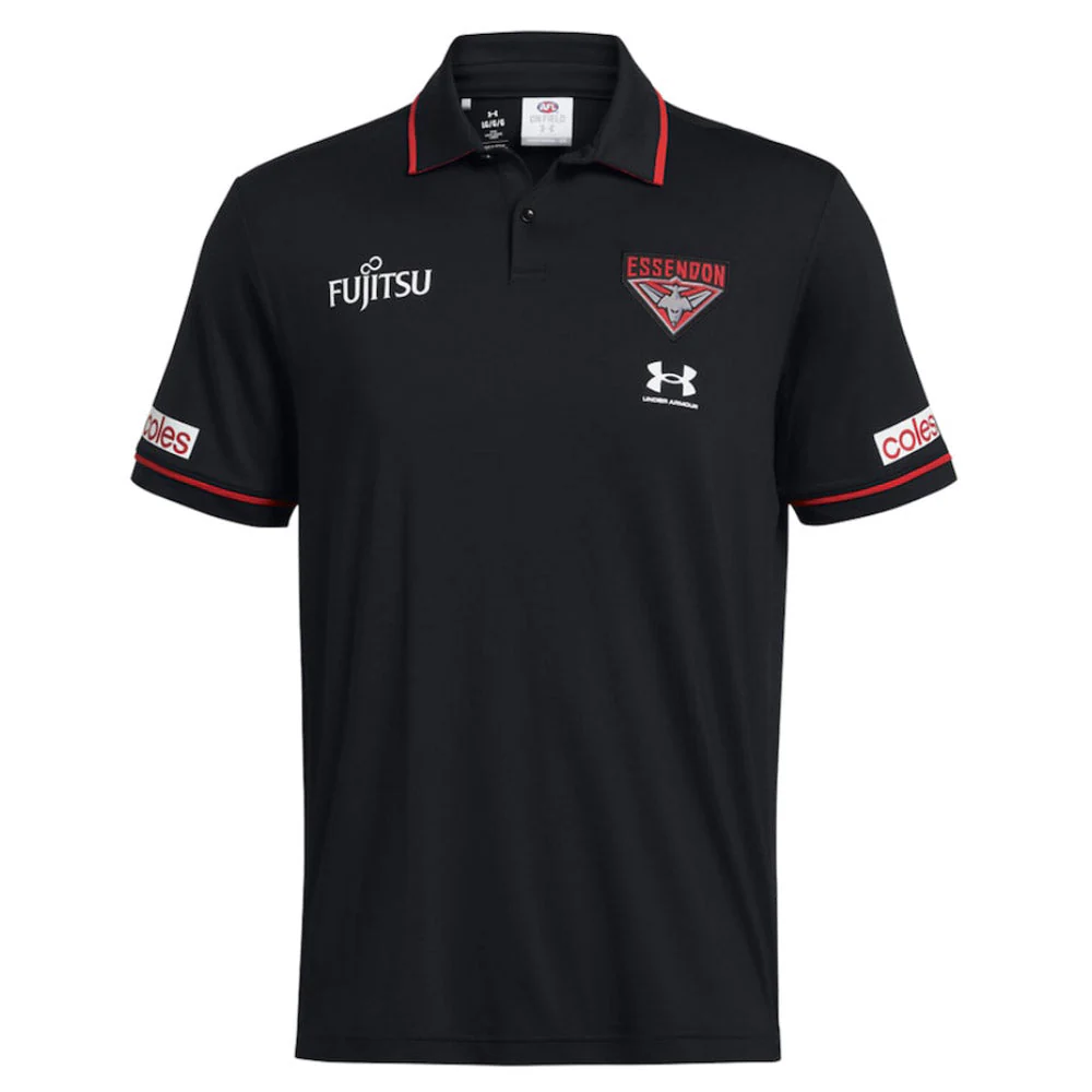 Essendon Bombers 2024 Authentic Mens Media Polo - Image 4