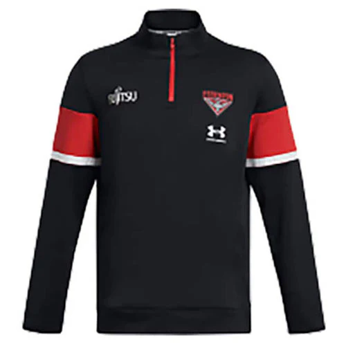 Essendon Bombers 2024 Mens 1/4 Zip Sweater - Image 2