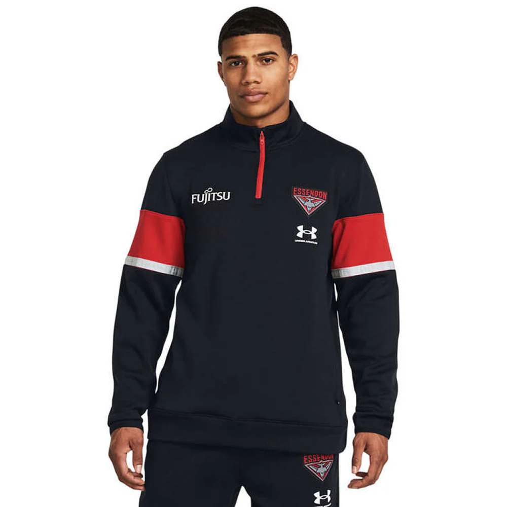 Essendon Bombers 2024 Mens 1/4 Zip Sweater - Image 4
