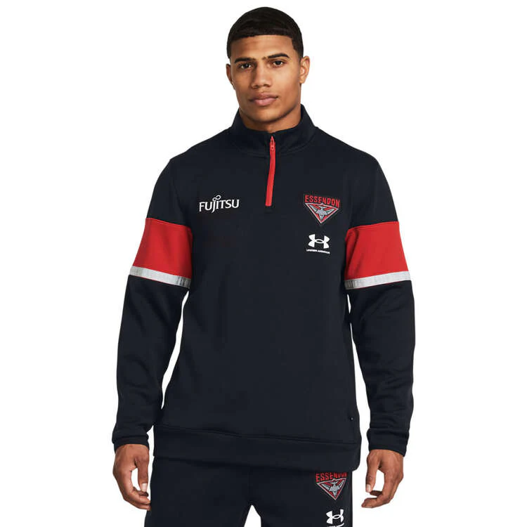 Essendon Bombers 2024 Mens 1/4 Zip Sweater - Image 5