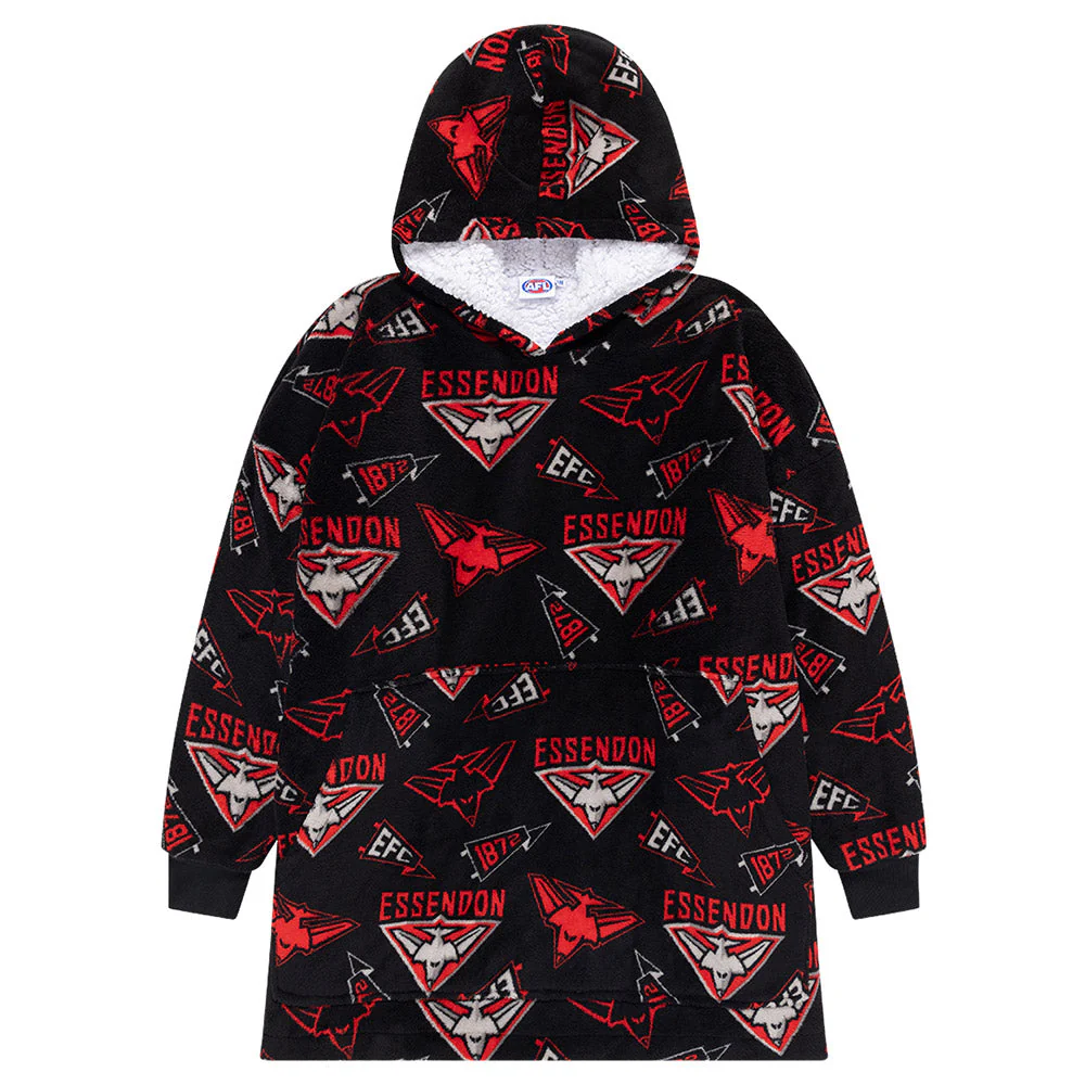 Essendon Adult Sherpie Oversized Fleece Hoodie - Image 11