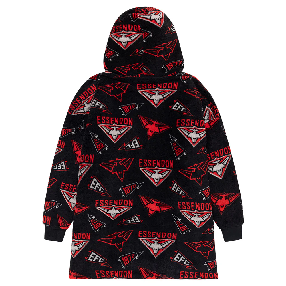 Essendon Adult Sherpie Oversized Fleece Hoodie - Image 2