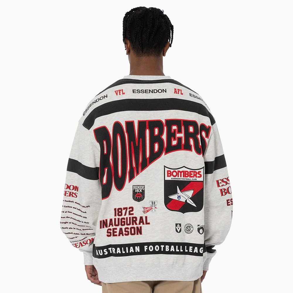 Essendon Bombers Mitchell & Ness Team Crew Fleece - Image 2