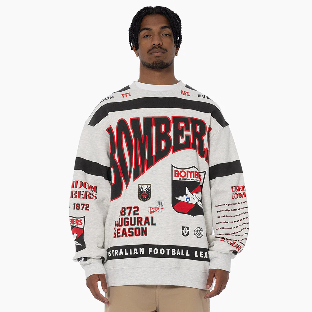 Essendon Bombers Mitchell & Ness Team Crew Fleece - Image 4