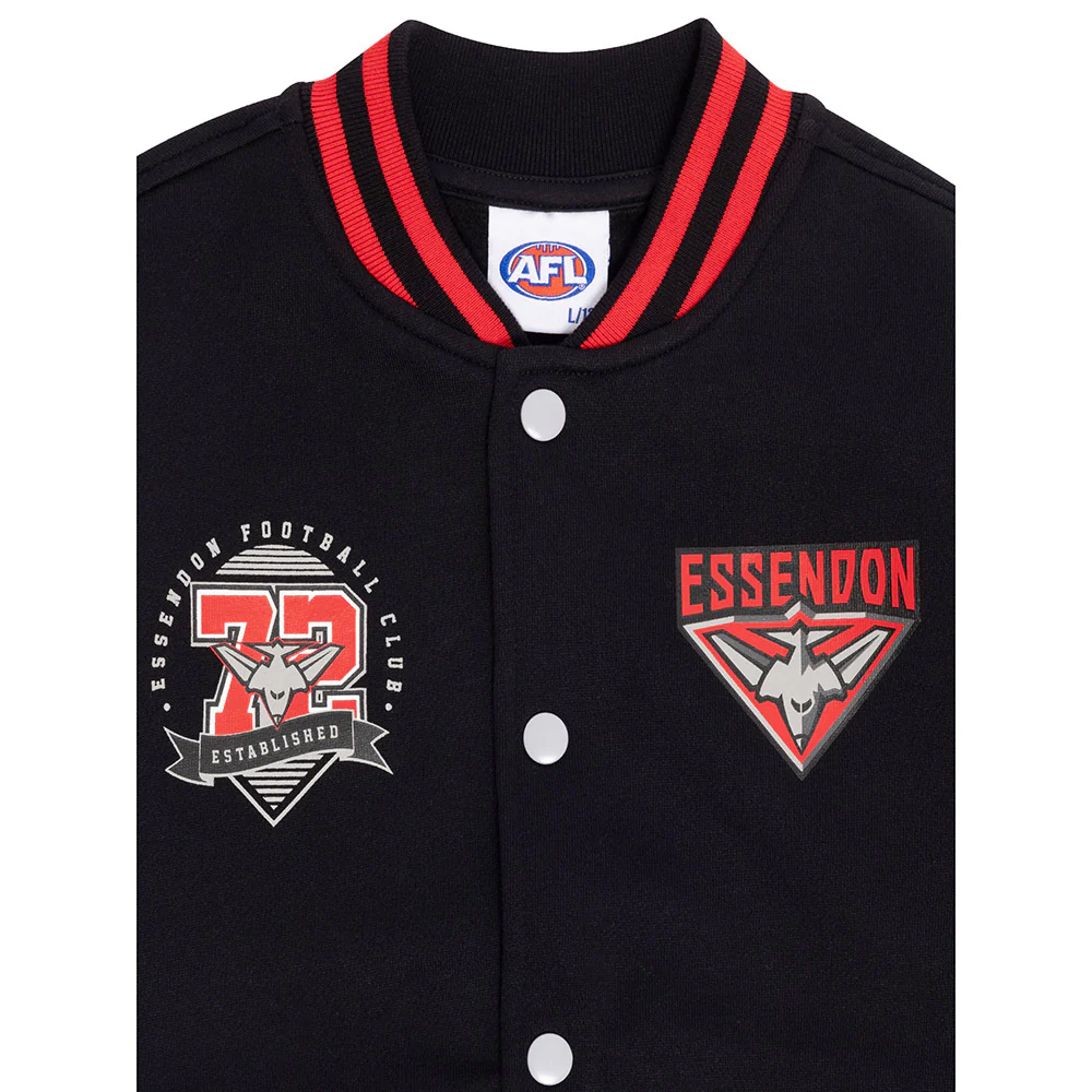 Essendon Youth Varsity Fleece Jacket - Image 3