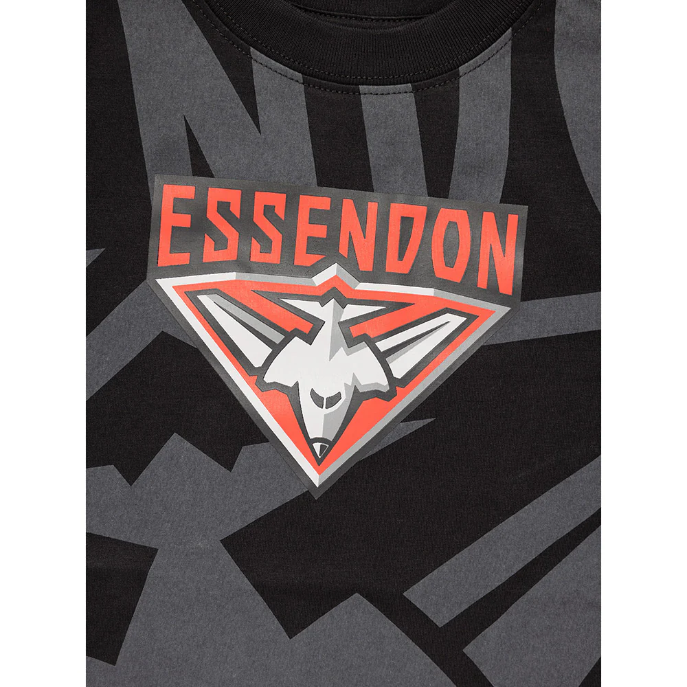 Essendon Bombers Youth Oversize Crop Logo Tee - Image 3