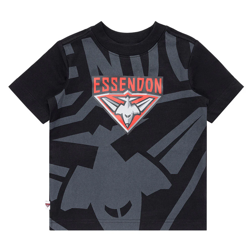 Essendon Bombers Youth Oversize Crop Logo Tee - Image 5