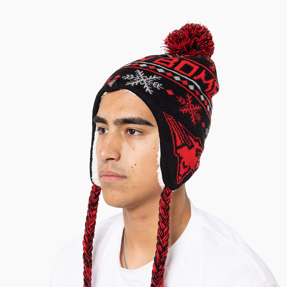 Essendon Bombers Adult Snowflake Beanie