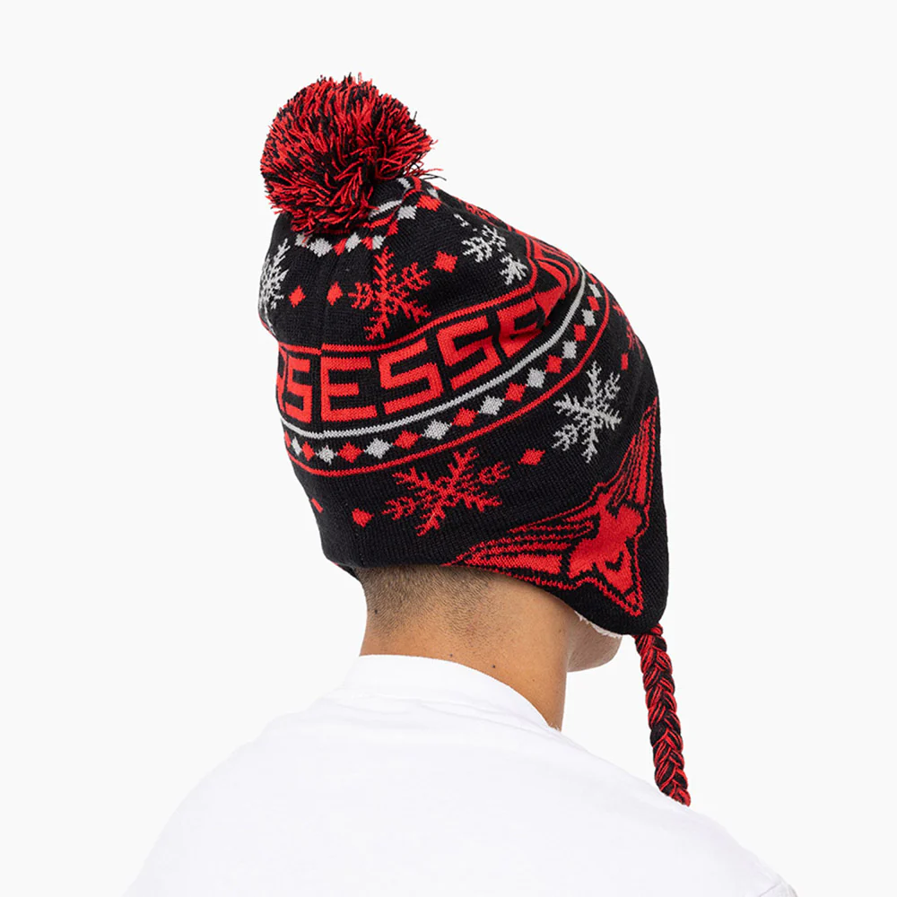 Essendon Bombers Adult Snowflake Beanie - Image 2