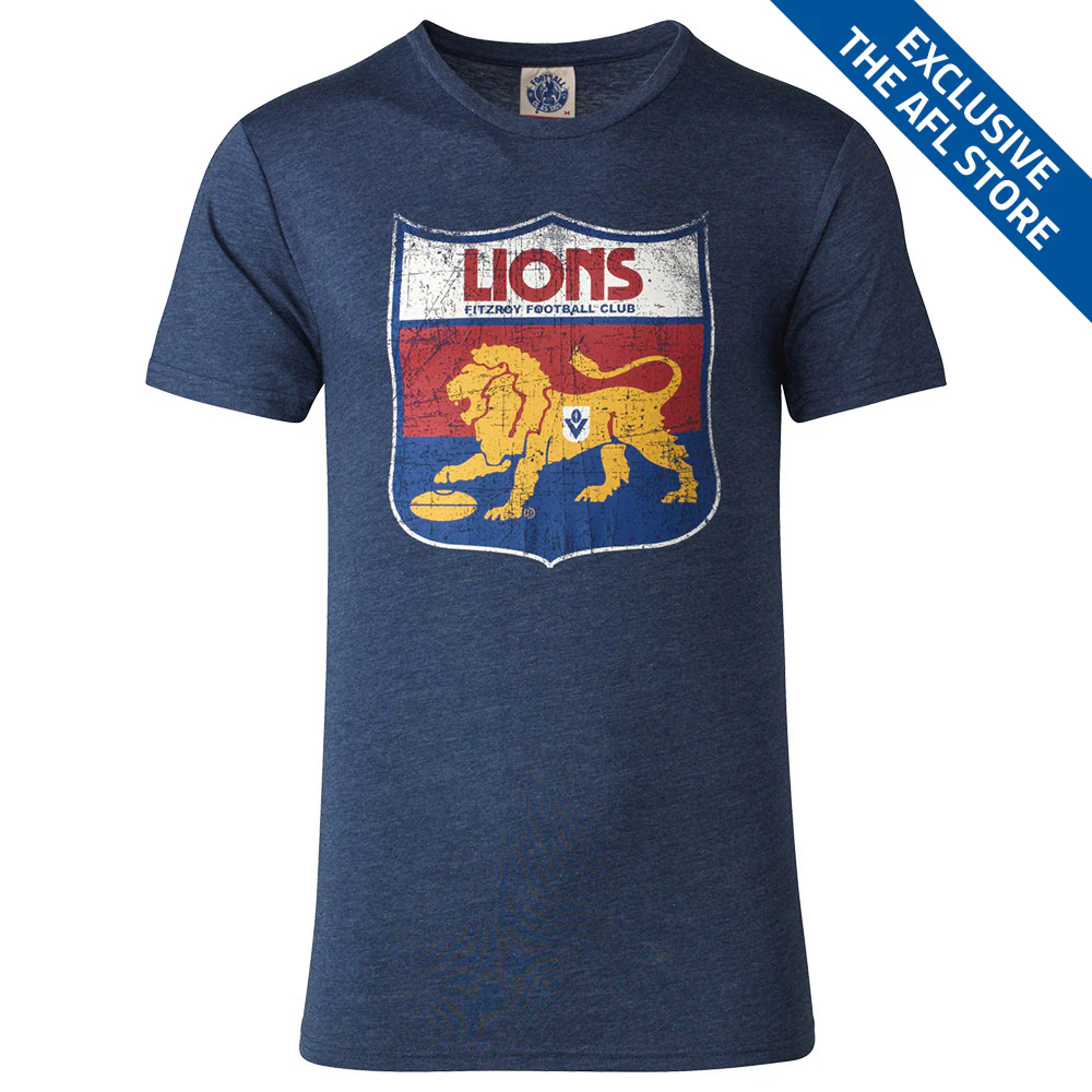 Fitzroy Lions Mens Retro Shield Tee