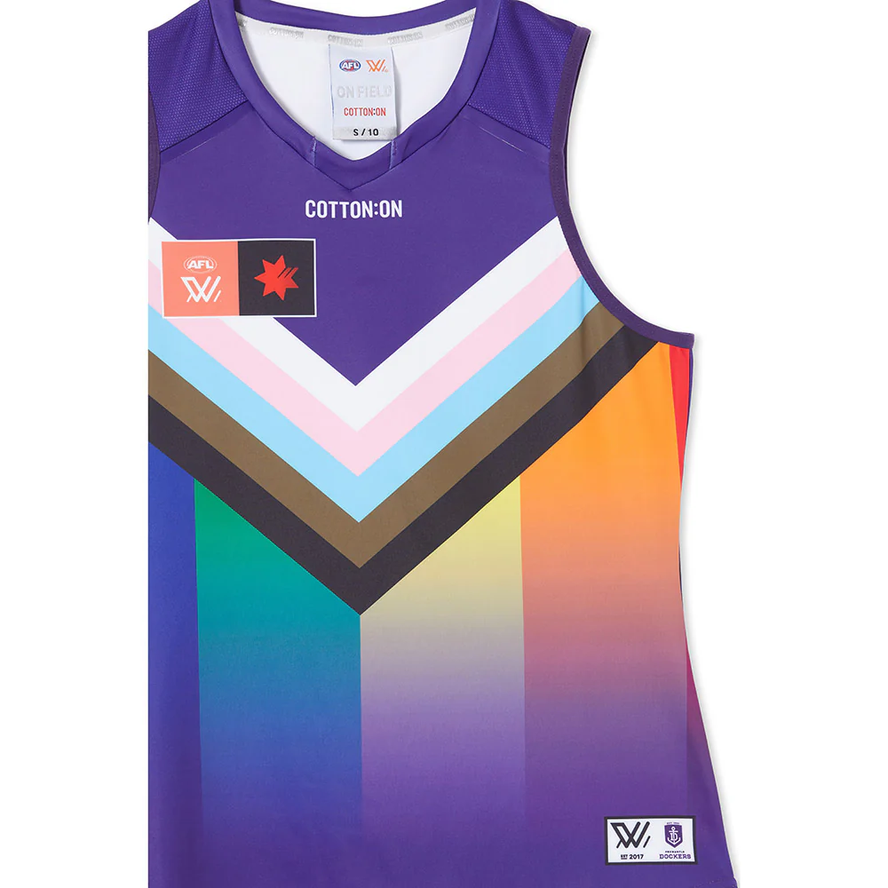 Fremantle Dockers Season 8 AFLW Authentic Pride Guernsey - Image 3