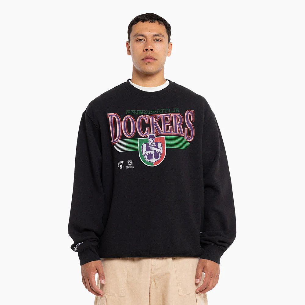 Fremantle Dockers Mitchell & Ness Adults Underscore Crew Neck Sweater - Image 6